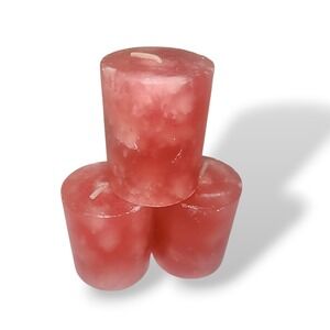 Vintage Our Secret Aromatherapy Pink Votive Candles Lot of 3 1999 X-Out‎